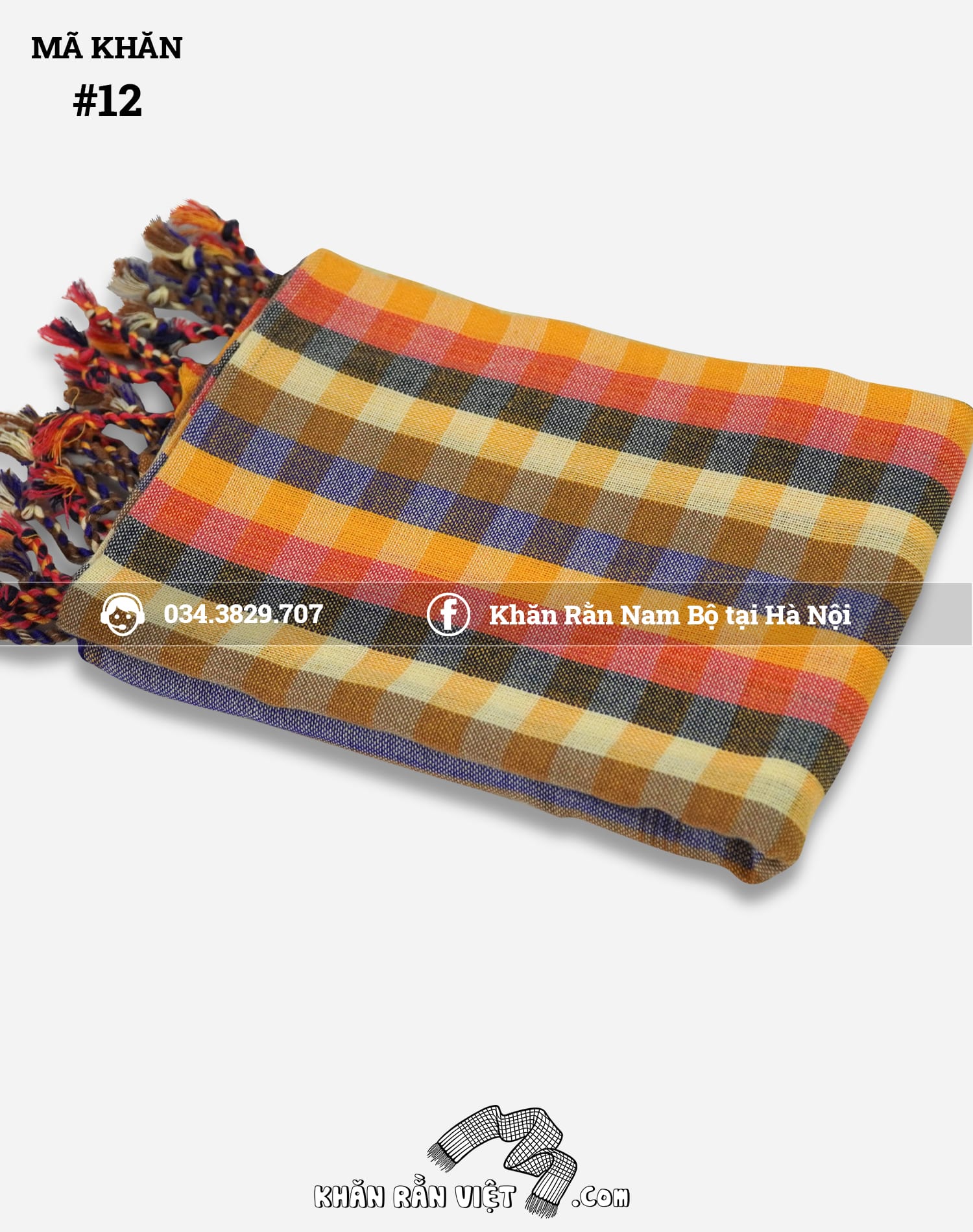 Khăn caro 7 màu - Ảnh 2
